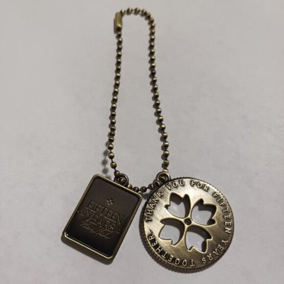 Patricia Nash Fifteen Years Brass Handbag Tag Charm Accent - Picture 12 of 12